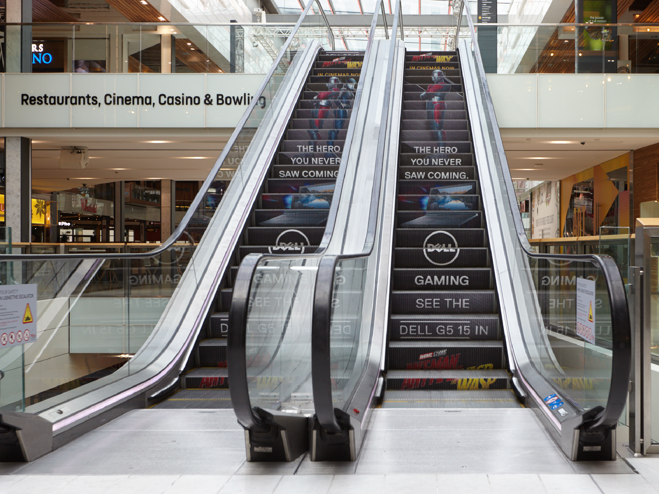 Antman and the Wasp, Escalator Advertising, Westfield London