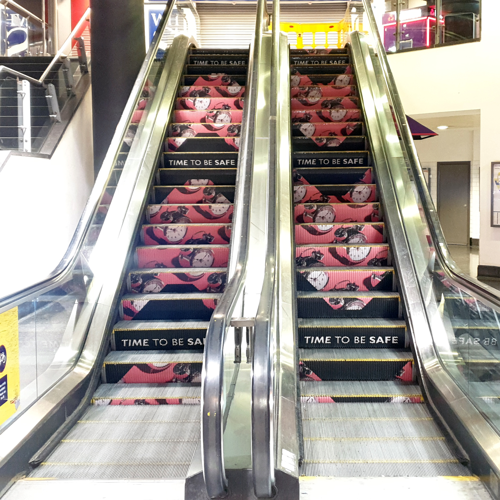 Network Rail Escalator Safety Campaign Manchester Piccadilly Station